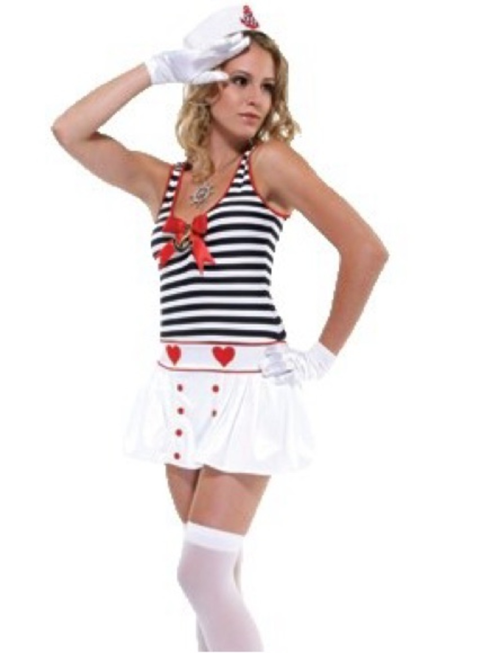 Sailor costume All hands on deck Halloween  Forplay costume with red hearts